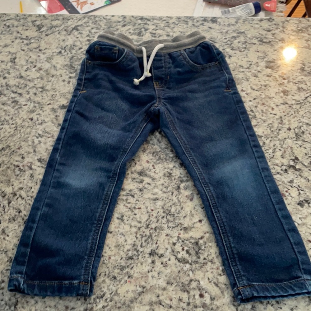 Cat and Jack skinny jeans with elastic tie waist. Worn once